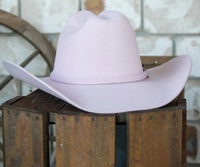 Desert Crown Felt Hat - Light Pink