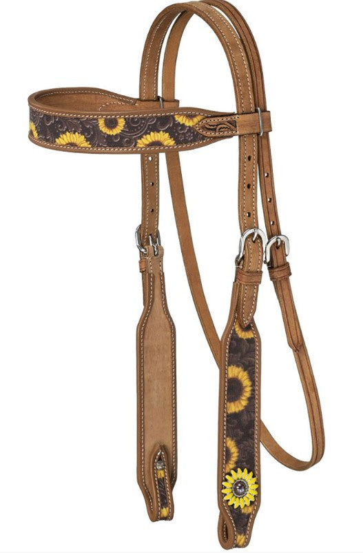 Headstall Browband Sunflowers