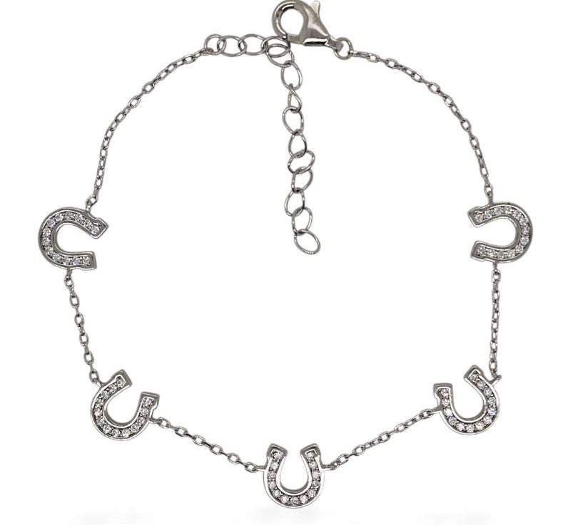 Bracelet S/S CZ RP Cute H/Shoe