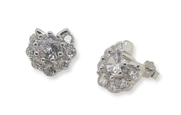 Studs S/S &amp; CZ Set