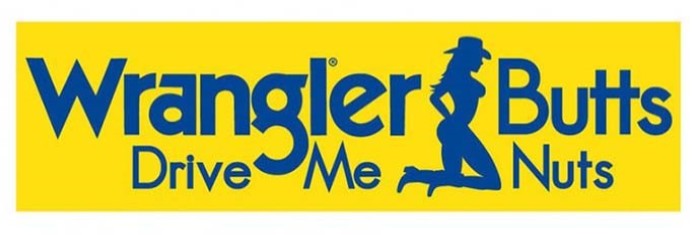 Wrangler Butts Drive Me Nuts - Logo Sticker