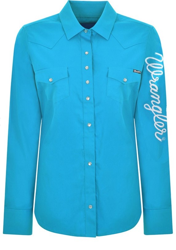 Womens Logo Drill Shirt Long Sleeve