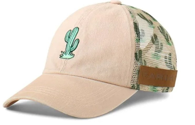 Ariat Kids Youth Cap Cactus & Pink Embroidered