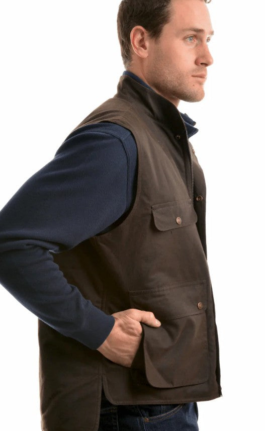 HI Country Oilskin Sherpa Vest