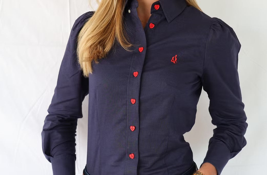 Navy Sweetheart Long Sleeve