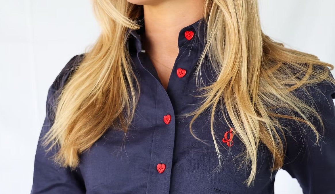 Navy Sweetheart Long Sleeve