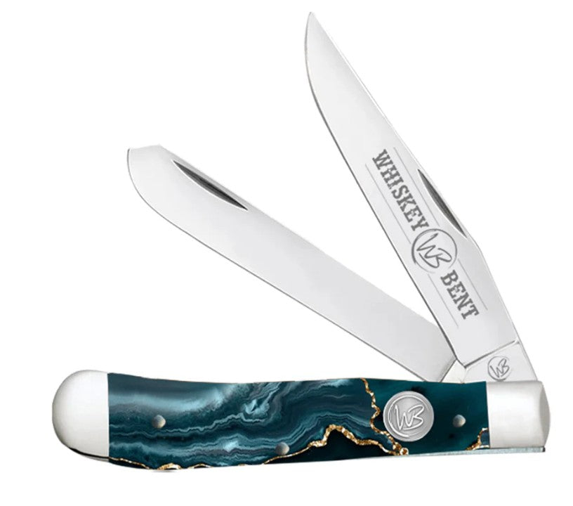 Whiskey Bent Trapper Pocket Knife - Gold Rush