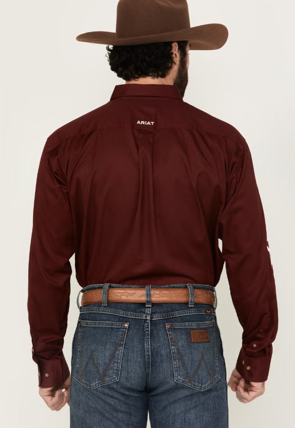 Ariat Mens Team Logo Twill Long Sleeve