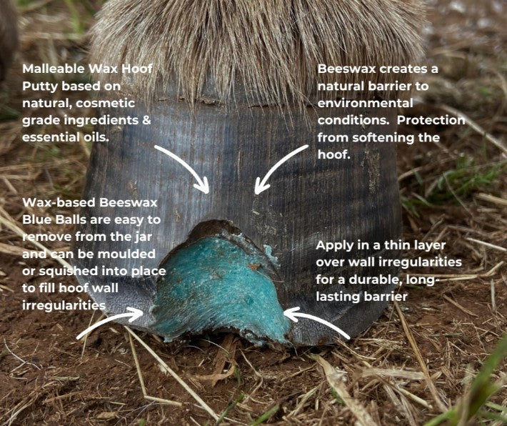 Beeswax Blue Balls - Hoof Wall Crevice Wax