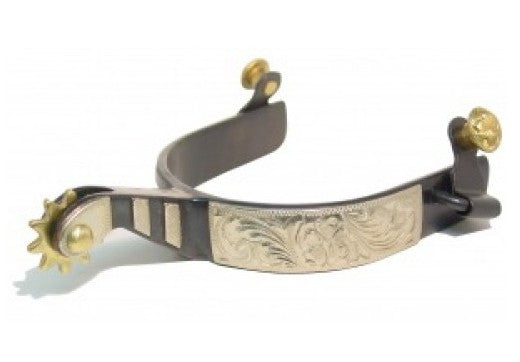 Roping Spur Black Ladies Ger/Silver Trim
