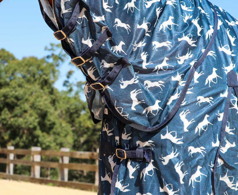 Fly Mesh Horse Print Combo