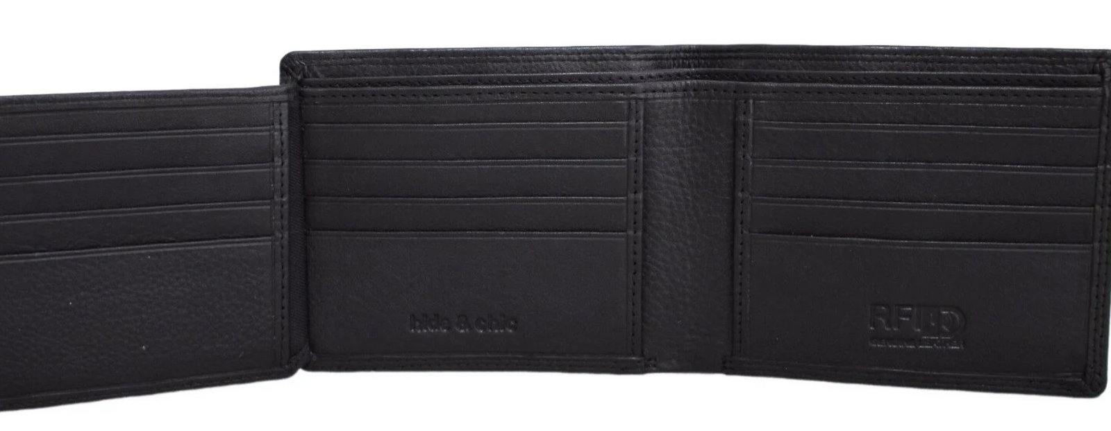 RFID Security Lined Leather Wallet Quality Full Grain Cow Hide Leather.