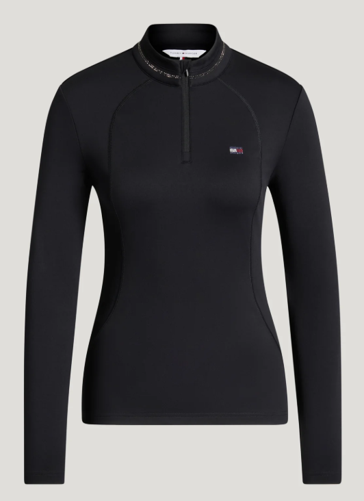 Tommy Hilfiger Cady 1/4 Zip Rhinestone Training Top