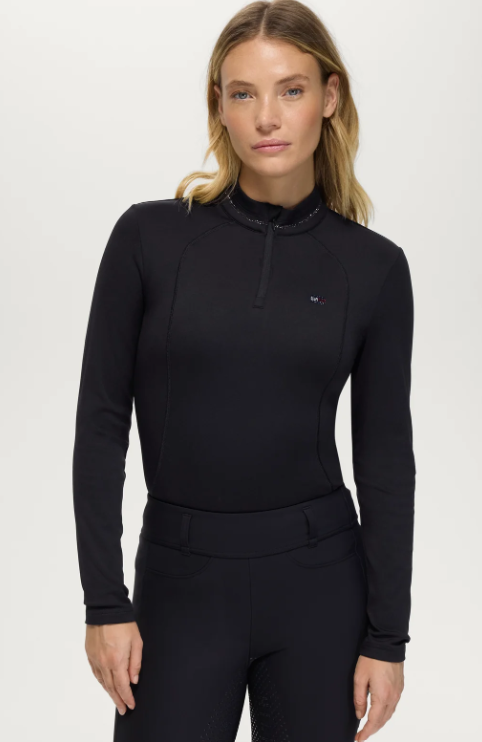 Tommy Hilfiger Cady 1/4 Zip Rhinestone Training Top