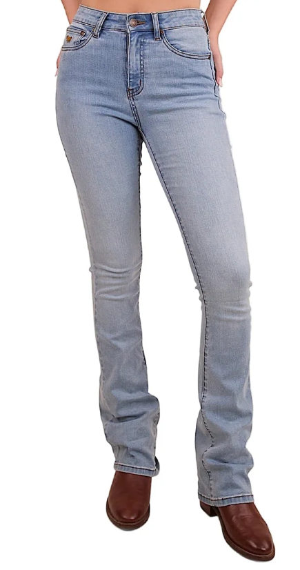 Penny Rodeo Womens High Rise Bootleg Jean.