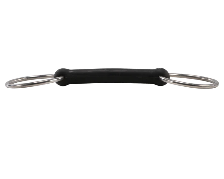 Flexible Rubber Snaffle Bit