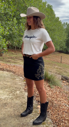 Women's Rock Denim Skirt