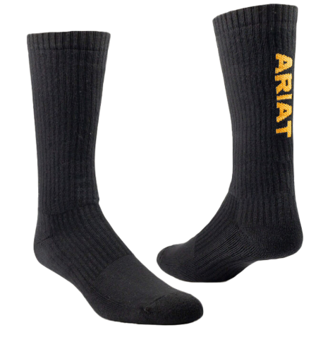 Ariat Mens Premium Cotton Mid Calf Socks